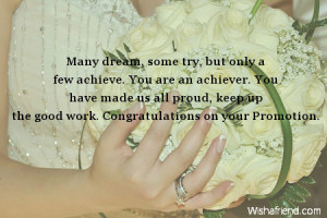 Many dream, some try, but only a few achieve. You are an achiever. You ...