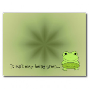 Green Frog with Saying Post Cards