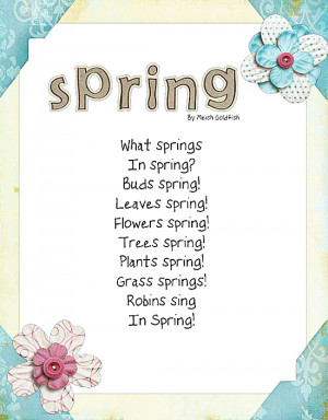 Spring Poems That Rhyme Spring poems that rhyme spring