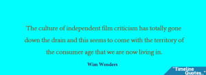 Age : Wim Wenders The Culture Of Independent Film Crit Timeline Quotes ...