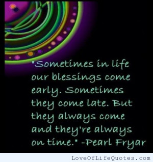 Pearl Fryar quote on blessings