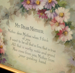 Show and Tell Friday ~ My Dear Mother Print