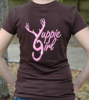deer back brown 480x538 Yuppie Girl Hunting and Fishing Ts for gals ...