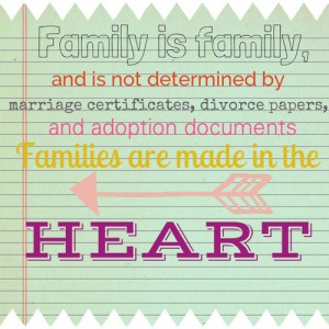... Divorce Papers And Adoption Documents Families Are Made In The Heart