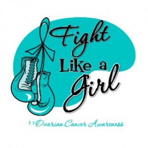 Fight Like a Girl Boxing Gloves Ovarian Cancer by CancerApparelGifts ...