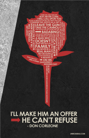 The Godfather Trilogy Godfather quote poster
