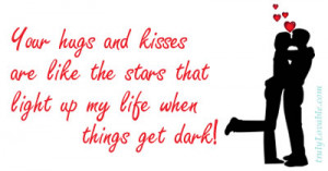 Hugs and Kisses Quotes Wallpaper