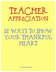 Appreciation Ideas, Teacher Appreciation, Teachers Gift ...