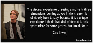 The visceral experience of seeing a movie in three dimensions, coming ...