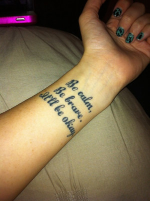 My fourth tattoo. A quote from “Come downstairs and say hello” by ...
