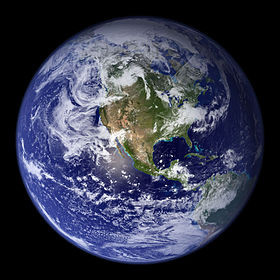 Imagen de la Tierra creada por la NASA .