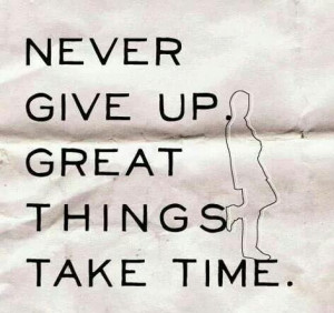 Quote Never Give Up Great Things Take Time