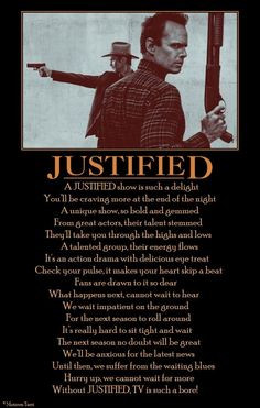 JUSTIFIED. The best show on TV. Waiting for season 5. #Justified # ...