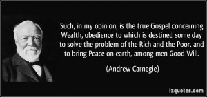 Andrew Carnegie Gospel Wealth