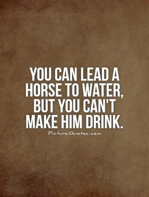 Horse Quotes Water Quotes Stubborn Quotes Drink Quotes