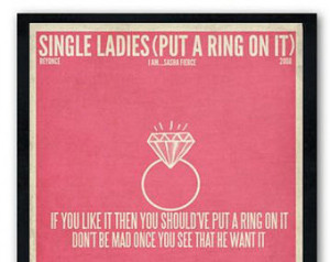 Single Ladies Beyonce Quotes Single ladies (put a ring on