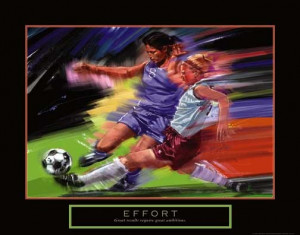 Effort Soccer Girls Motivational Poster Print | A Mighty Girl