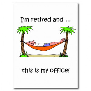 Funny retirement humour post card
