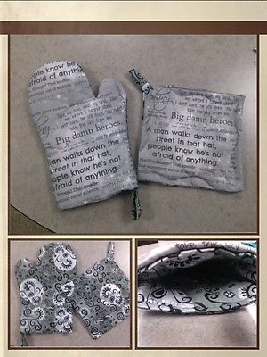 Firefly Serenity Oven Mitt and Pot Holder set Quotes from the show