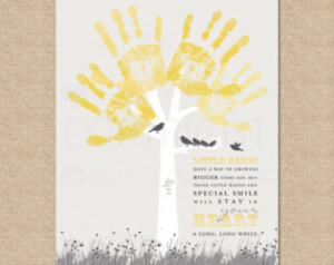 Handprint Tree // DIY Gift for Some one Special / Personalized Print ...