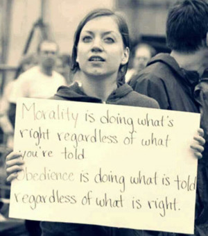 Morality vs obedience