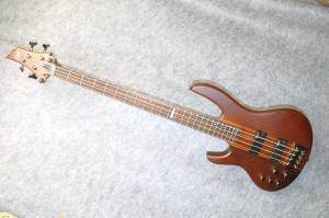 ESP LTD D-4 4-String Bass LEFT HAND Guitar ~ MERBAU Natural Satin *B ...