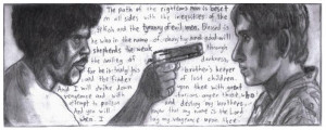 Ezekiel 25 17 Pulp Fiction Bible Quote Gun Word Drawing 1024x640jpg ...
