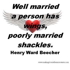 Will you give your spouse wings to fly today or shackles? You have the ...