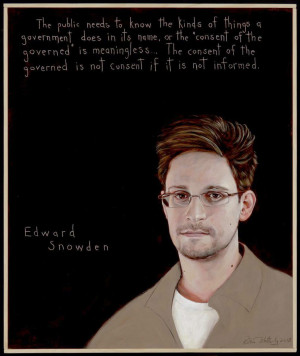 Portrait of NSA whistleblower Edward Snowden. Click for expanded image ...
