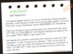 Narcissistic Personality Disorder Symptoms The narcissist will never
