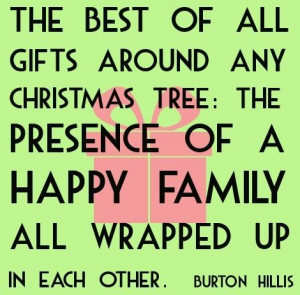 Happy family christmas quote