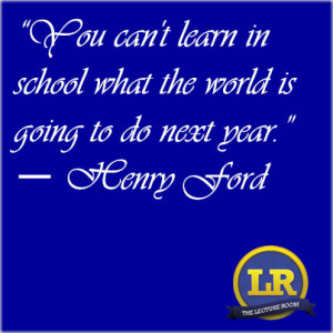 Living is learning: text books and lecturers can’t teach you how to ...