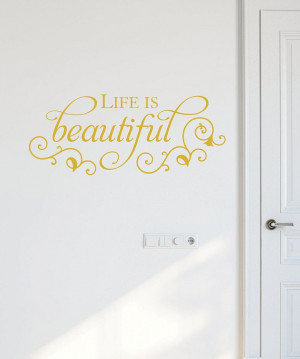 Belvedere Designs Gold 'Life is Beautiful' Wall Quote
