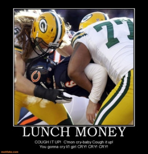 Packers Chicago Bears Jay Cutler Clay Demotivational Poster