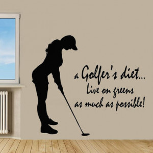 Decals Vinyl Decal Sticker Sport People Quote Girl Playing Golf Woman ...