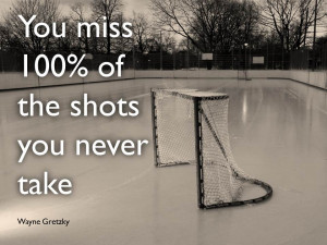 Quote You miss 100 of the shots you never take Motivational Quote ...