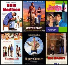 Adam Sandler Movies! Billy Madison, Happy Gilmore, The Wedding Singer ...