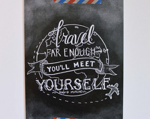 Travel Card - Bon Voyage Card - Dav id Mitchell Quote - Inspirational ...