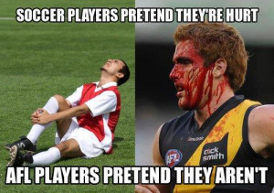 Soccer players pretend they’re hurt, AFL players pretend they aren ...