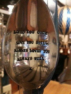 Vintage silver spoon quote