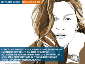 Gisele-Budchen-happiness-quotes Illustrations Kenneth buddha Jeans