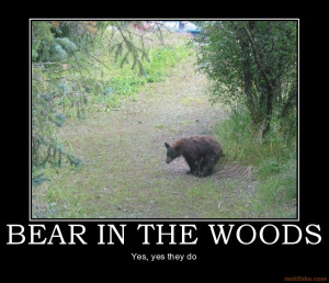 Click image for larger versionName:bear-in-the-woods-demotivational ...