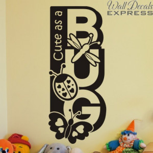as a bug wall decal with dragonfly ladybug and butterfly