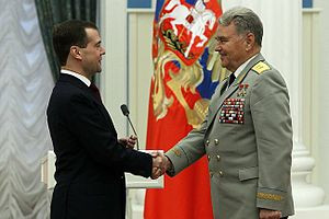 Russian president Dmitri Medvedev awards Shatalov with the Order of ...