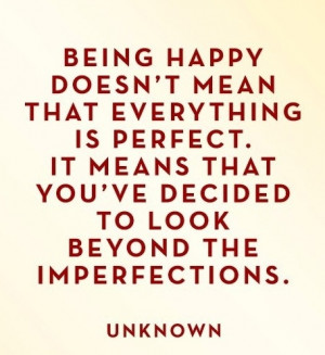 Look beyond the perfections