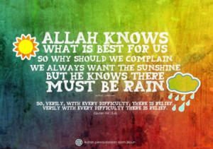 Allah knows what is the best