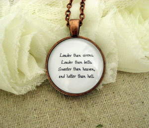 Florence and the machine drumming inspired lyrical quote necklace ...
