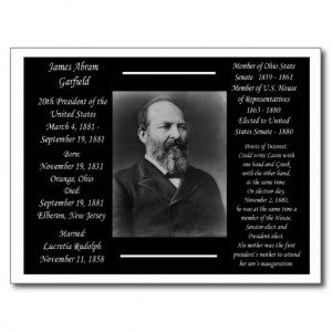 President James Garfield Post Card