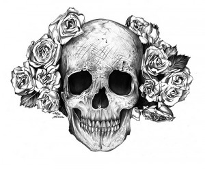 caveira, desenho, design, skull