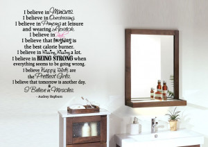 ... in Miracles Audrey Hepburn vinyl wall lettering quote wall art sticker